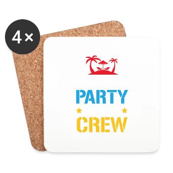 Mallorca Party Crew - Untersetzer (4er-Set) - Weiß - Vorne