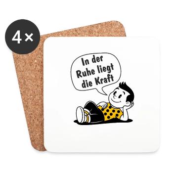 There is strength in calmness - Coasters (set of 4) - white - Front
