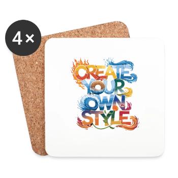 Create your own style Colour variety - Coasters (set of 4) - white - Front