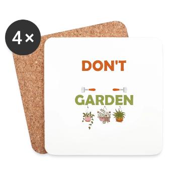 Don't Touch My Garden Botanical Gardening - Coasters (set of 4) - white - Front