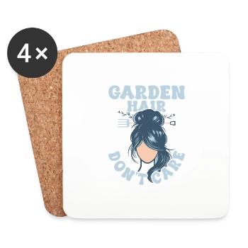 Garden Hair Don't Care Botanical Gardening - Untersetzer (4er-Set) - Weiß - Vorne