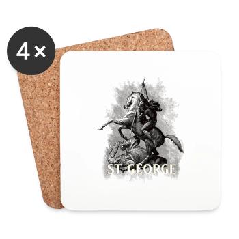 Saint George Dragonslayer - Coasters (set of 4) - white - Front
