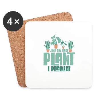 Just One More Plant I Promise Gardening Botanical - Untersetzer (4er-Set) - Weiß - Vorne