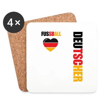 German team supporter football - Dessous de verre (lot de 4) - blanc - Devant
