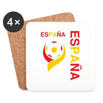 Fan der spanischen Fußballnationalmannschaft - Untersetzer (4er-Set) - Weiß - Vorne