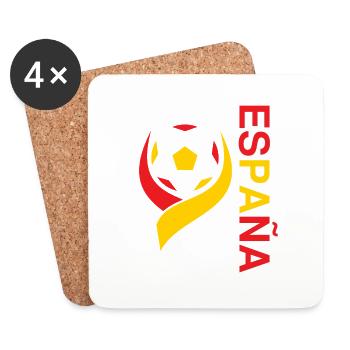Fan der spanischen Fußballnationalmannschaft - Untersetzer (4er-Set) - Weiß - Vorne