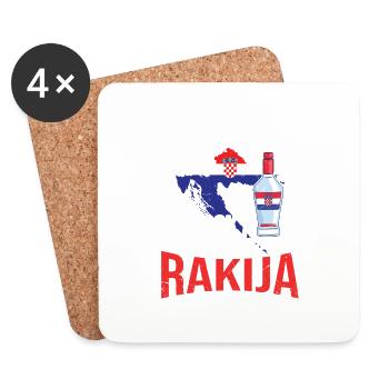 Ça commence à ressembler beaucoup à du rakija - Dessous de verre (lot de 4) - blanc - Devant
