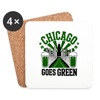 Chicago Goes Green - Untersetzer (4er-Set) - Weiß - Vorne