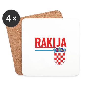 I Love Rakija The End - Coasters (set of 4) - white - Front