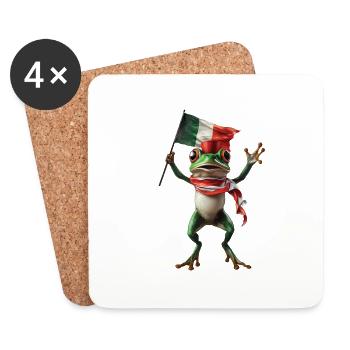 Frosch - Untersetzer (4er-Set) - Weiß - Vorne