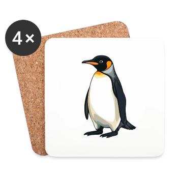 Pingouins Pingouin - Dessous de verre (lot de 4) - blanc - Devant