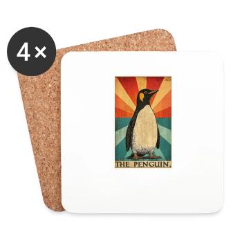 Pingouins Pingouin - Dessous de verre (lot de 4) - blanc - Devant