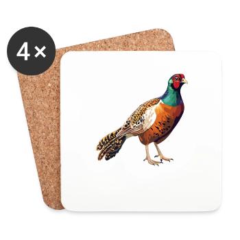 Pheasants Pheasant - Coasters (set of 4) - white - Front