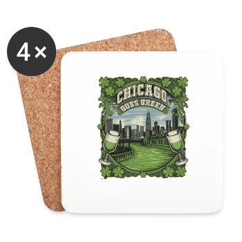 Chicago Goes Green - Untersetzer (4er-Set) - Weiß - Vorne