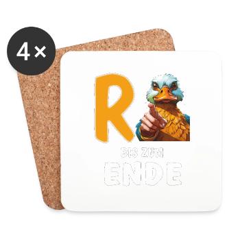 RENTE DE CANARD JUSQU’À LA FIN - Dessous de verre (lot de 4) - blanc - Devant