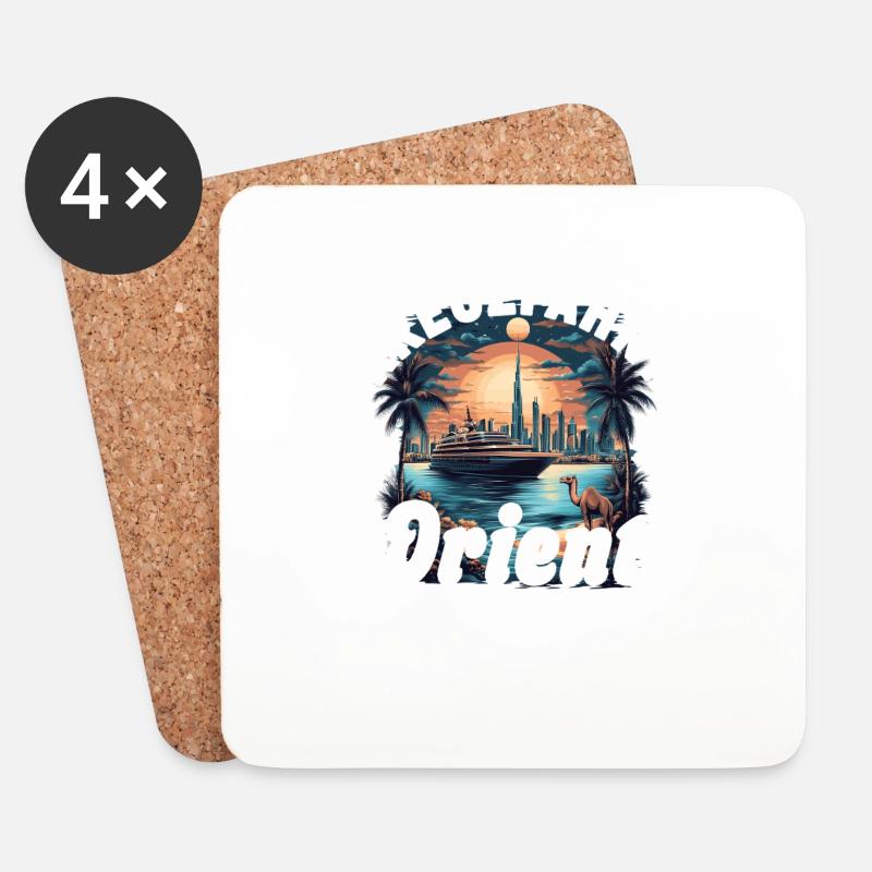 Kreuzfahrt Orient 2025 - Untersetzer (4er-Set) - Weiß