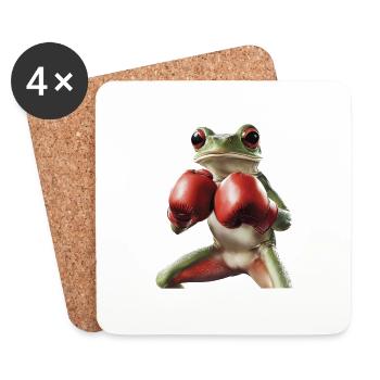 Frosch - Untersetzer (4er-Set) - Weiß - Vorne