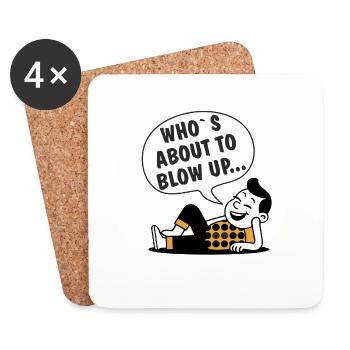 QUI EST SUR LE POINT D’EXPLOSER - Dessous de verre (lot de 4) - blanc - Devant