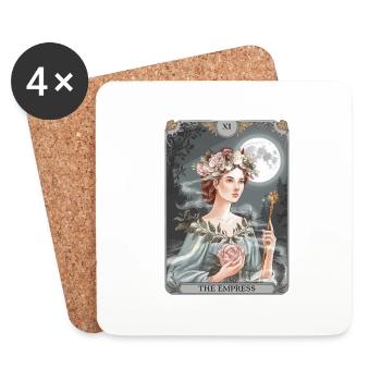 Tarotkarte - Untersetzer (4er-Set) - Weiß - Vorne