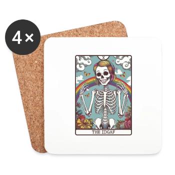 Tarotkarte - Untersetzer (4er-Set) - Weiß - Vorne