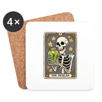 Tarotkarte - Untersetzer (4er-Set) - Weiß - Vorne