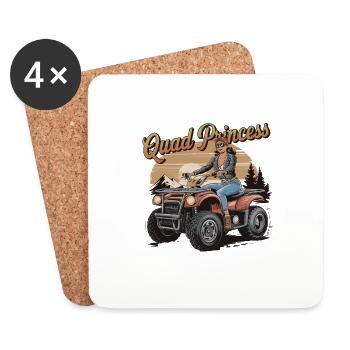 Quad Princess Adventure for - Coasters (set of 4) - white - Front