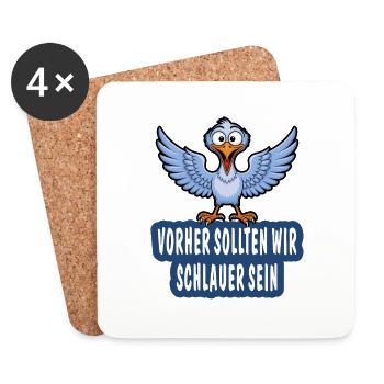 BEFORE THAT, WE SHOULD BE SMARTER - Coasters (set of 4) - white - Front
