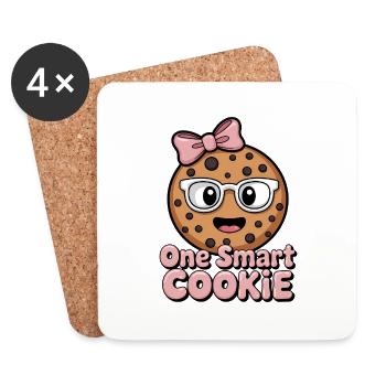 Cookies Disant Biscuits au Chocolat Cadeau de Cookie Drôle - Dessous de verre (lot de 4) - blanc - Devant