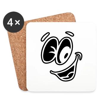 smile - Coasters (set of 4) - white - Front