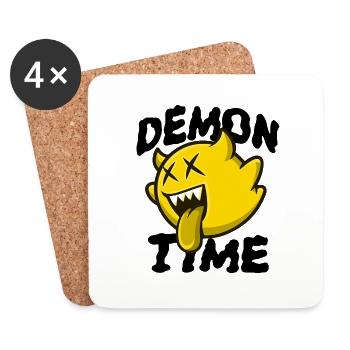 Demon Time - Gelber Geist - Untersetzer (4er-Set) - Weiß - Vorne
