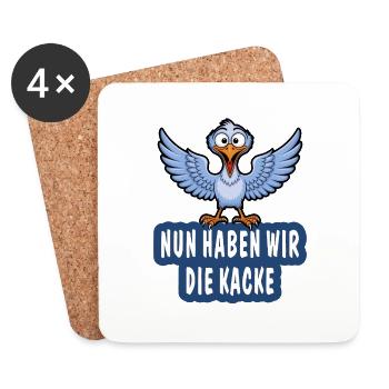 NOW WE HAVE THE SHIT - Coasters (set of 4) - white - Front