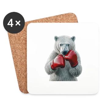 Eisbär - Untersetzer (4er-Set) - Weiß - Vorne