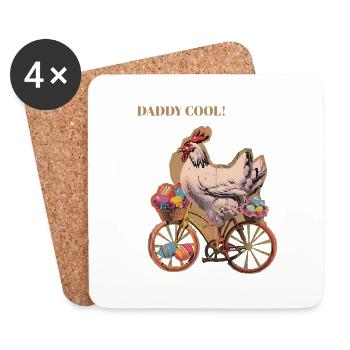 DADDY COOL - Coasters (set of 4) - white - Front