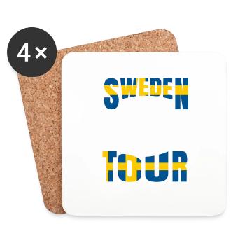 Sweden Fishing 2025 Angeltour Schweden - Untersetzer (4er-Set) - Weiß - Vorne