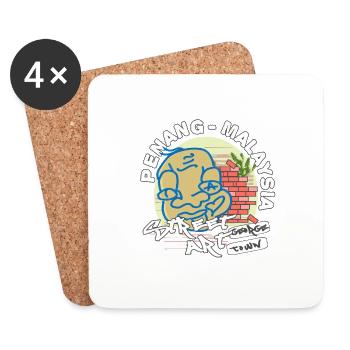 Penang Street Art George Town MalaysiaGraffiti - Coasters (set of 4) - white - Front