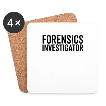 Forensic Science Investigator Forensic Scientist - Coasters (set of 4) - white - Front