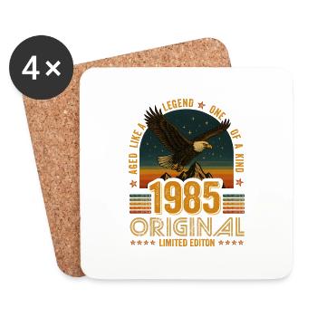 Vintage 1985 40th Birthday Original 1985 Vintage - Coasters (set of 4) - white - Front