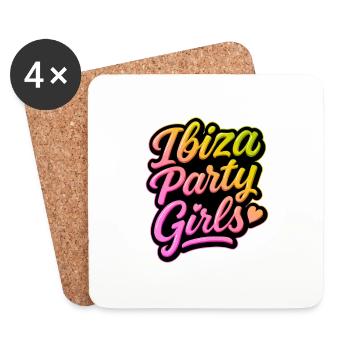 Ibiza Filles de fête Coloré - Dessous de verre (lot de 4) - blanc - Devant