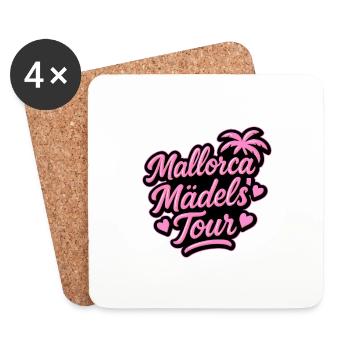 Mallorca Mädels Tour - Untersetzer (4er-Set) - Weiß - Vorne
