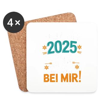 Jugendweihe 2025 Bestanden Eltern Wohnen Immer - Untersetzer (4er-Set) - Weiß - Vorne