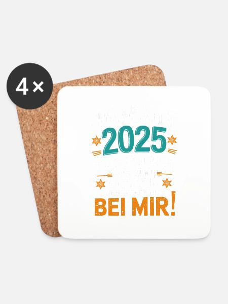 Jugendweihe 2025 Bestanden Eltern Wohnen Immer - Untersetzer (4er-Set) - Weiß