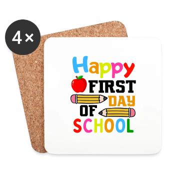 rerst school day design funny - Coasters (set of 4) - white - Front