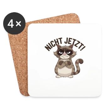 Not Now Illustration - Coasters (set of 4) - white - Front