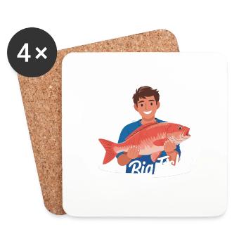FANGEN SIE DIE GROSSEN FISCHE - Untersetzer (4er-Set) - Weiß - Vorne