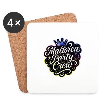 Majorque Party Crew Crown - Dessous de verre (lot de 4) - blanc - Devant