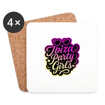 Ibiza Party Girls Vacances - Dessous de verre (lot de 4) - blanc - Devant