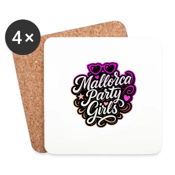 Mallorca Party Girls Colorful - Coasters (set of 4) - white - Front