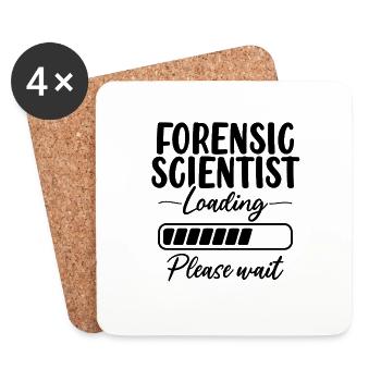 Forensic Scientist Crime Scene Forensic - Coasters (set of 4) - white - Front