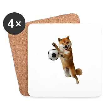 Shiba Inu - Untersetzer (4er-Set) - Weiß - Vorne