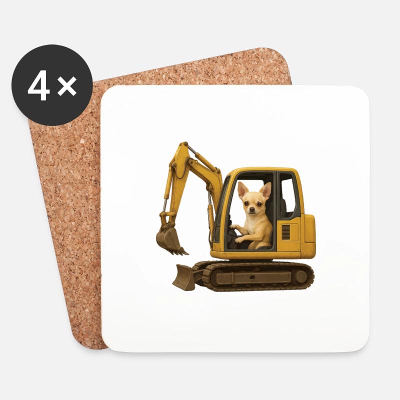 Chihuahua - Untersetzer (4er-Set) - Weiß